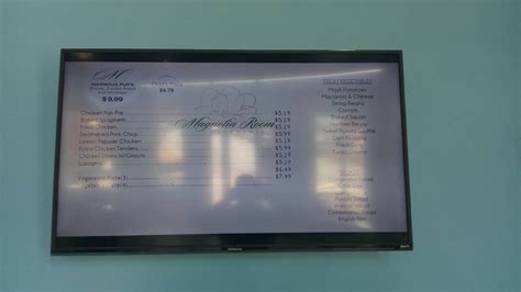 Menu at Magnolia Room Cafeteria, Tucker