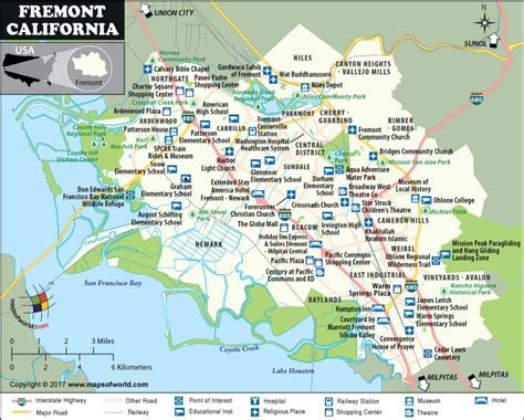 Fremont City Map, CA / Fremont California Map