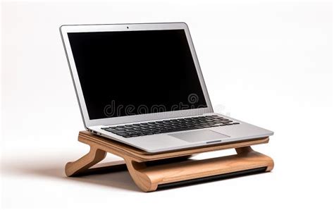 Laptop Stand on White Background Stock Illustration - Illustration of ...