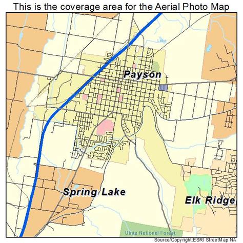 Aerial Photography Map of Payson, UT Utah