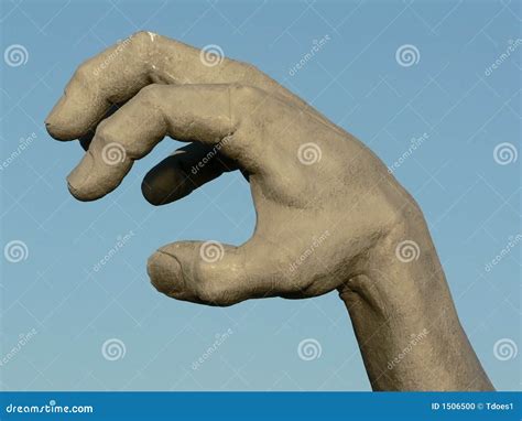 Hand statue 2 stock photo. Image of isolated, metal, reach - 1506500