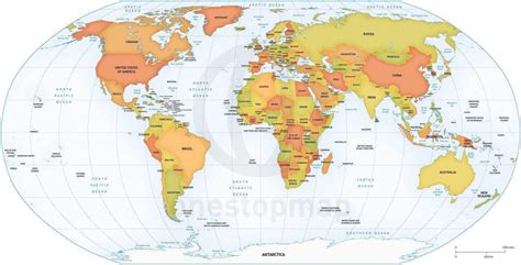 Vector Map World Robinson Europe-Africa | One Stop Map