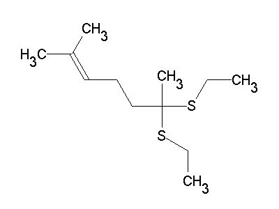 6,6-bis(ethylsulfanyl)-2-methyl-2-heptene - C12H24S2, density, melting point, boiling point ...