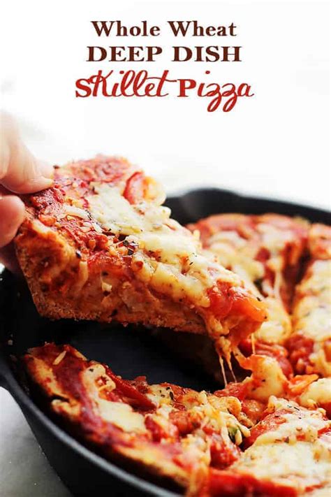 Whole Wheat Deep Dish Pizza Recipe | Easy Deep Dish Pizza in a Skillet