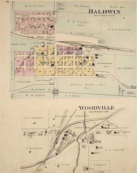 ‎Plat Map of Baldwin and Woodville, Wisconsin - UWDC - UW-Madison Libraries