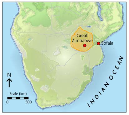 Map of the Kingdom of Zimbabwe (Illustration) - World History Encyclopedia