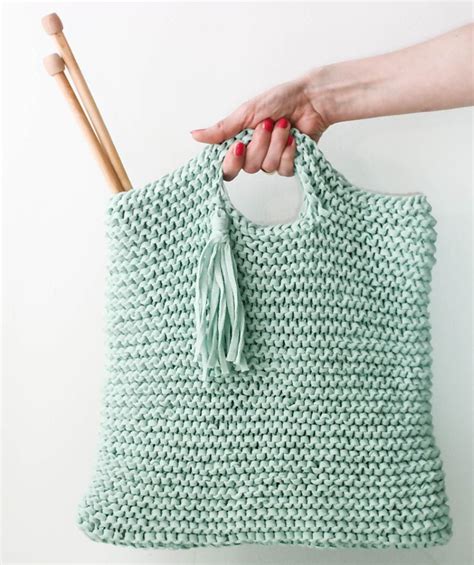 Easy Knit Tote Bags [10 FREE Patterns]