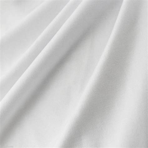 Plain White 100% Cotton Fabric Material - Extra Wide 240cm per metre ...