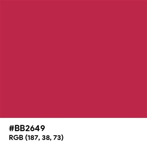 Viva Magenta color hex code is #BB2649 | Hex color codes, Split ...