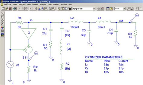 PSpice schematics of the LHC Bessel filter with the input matching ...