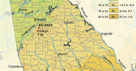 USDA Hardiness Zone Map For Georgia - The Garden Magazine