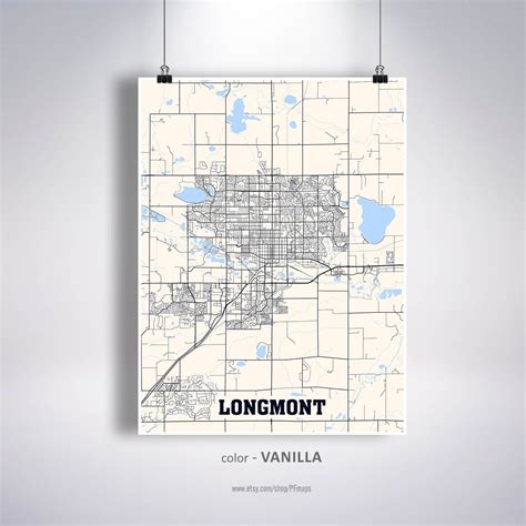 Longmont Map Print Longmont City Map Colorado CO USA Map | Etsy