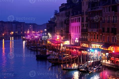 Grand Canal at Night, Venice. 11412972 Stock Photo at Vecteezy