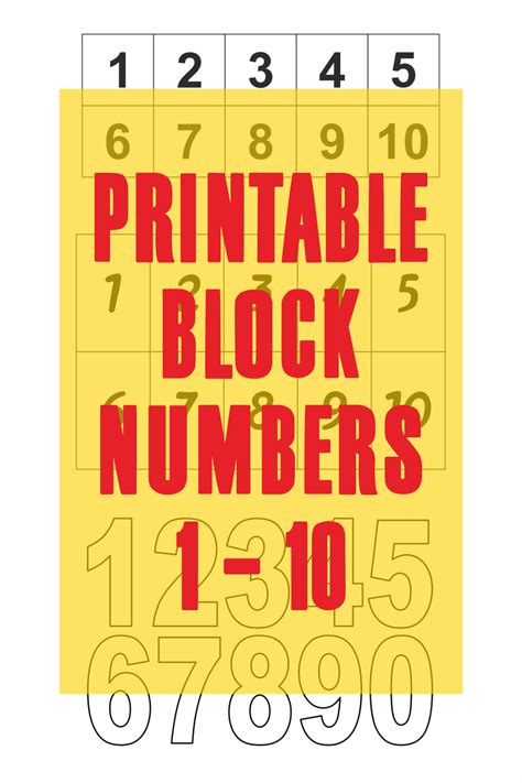 10 Best Printable Block Numbers 1 10 | Images and Photos finder