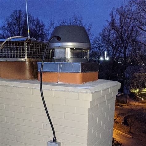 Chimney Exhaust Fan Install | Prevent Fireplace Back Puffing