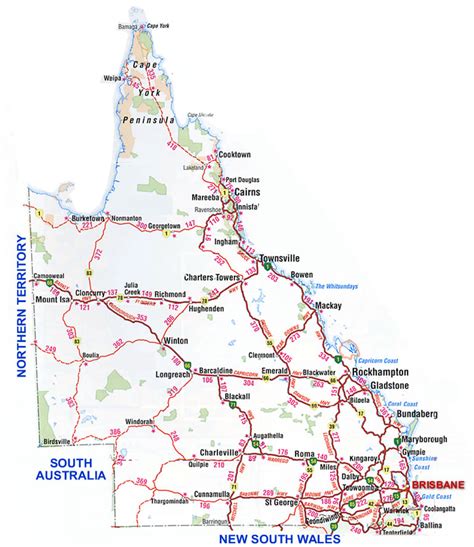 Map Of Queensland Australia National Parks | Bathmenspantder