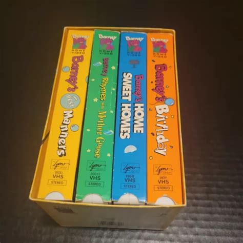 BARNEY & FRIENDS Collection The Best of PBS VHS, 1996, 4-Tape Box Set ...