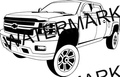 Lifted Chevy Truck SVG - Etsy