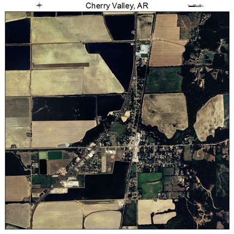 Aerial Photography Map of Cherry Valley, AR Arkansas