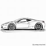 Ferrari 458 Italia Coloring Pages sketch template