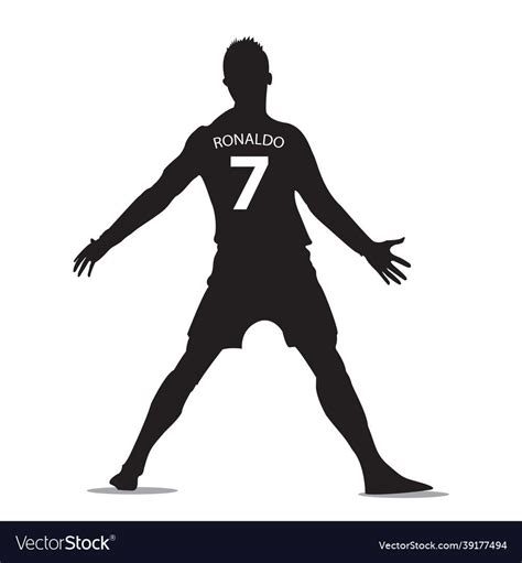 Cristiano Ronaldo vector silhouette black edition, the illustration can be used for, magazine ...