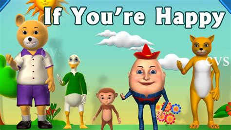 If You're Happy and You Know it Clap Your Hands Song - 3D Animation Rhymes for Children - YouTube