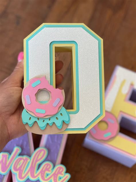 Donut 3D Letters Donut Party Donut Birthday Sweet One Donut Party Decor ...