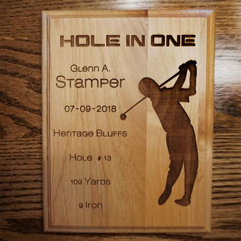 Hole in One Plaque | Laser Engraved Golf Plaques