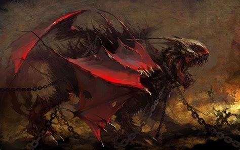 Red and brown dragon digital art, fantasy art HD wallpaper | Wallpaper ...