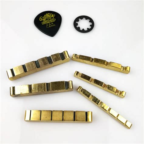 Solid Brass Metal Electric Guitar Nut Bass Nut For ST Tele LP Guitars 4-string 5-string Bass ...