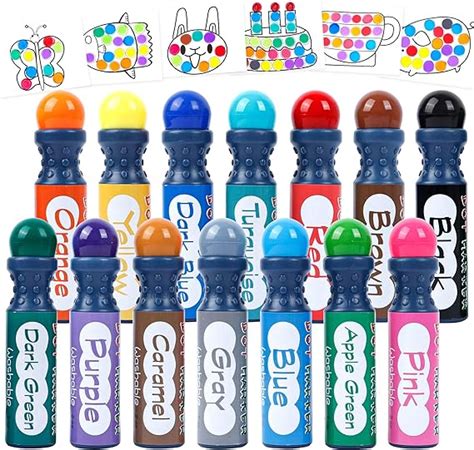 Shuttle Art 14 Colors Dot Markers, Highly Washable Bingo Daubers Dabbers Dauber Dawgs for Kids ...