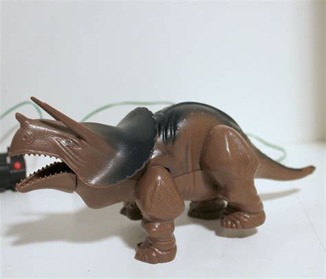 T-Rex Triceratops Dinosaur Vintage Battery Operated Toys by Sears 1960s