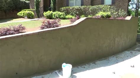 Retaining Wall - Repair and Stucco - YouTube