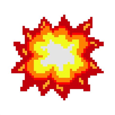 Explosion with pixel art. Vector illustration. 8202202 Vector Art at ...