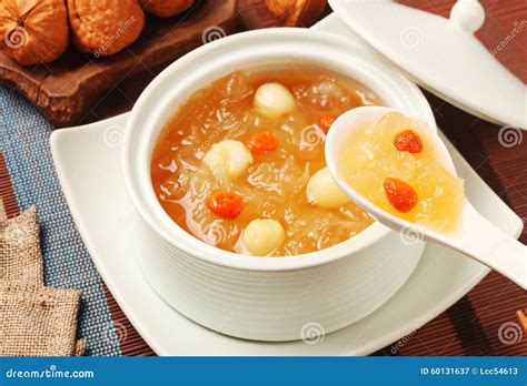 Sweet White Fungus and Lotus Seeds Soup Stock Image - Image of seed, sweet: 60131637