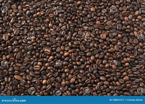 Roasted Coffee Beans Background Stock Image - Image of grain, cafe ...