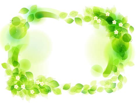 Green Floral Frame Powerpoint Template PPT Backgrounds, Green Floral Frame Powerpoint Template ...