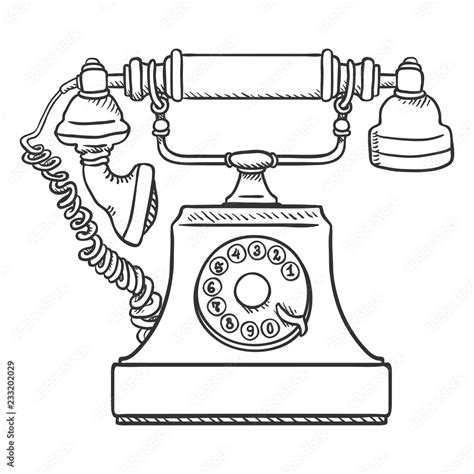 Vintage Telephone Illustration