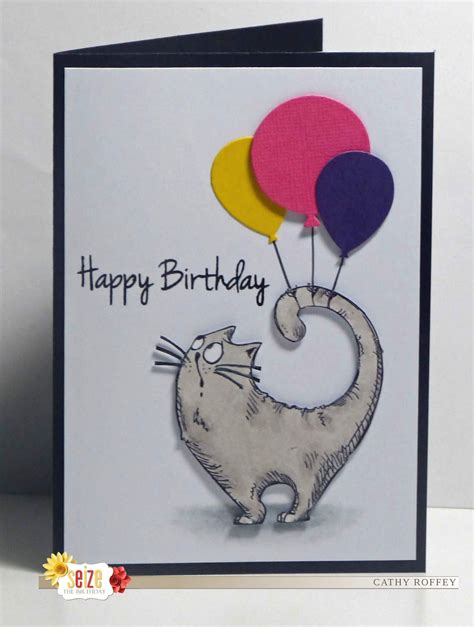 Cathy's Card Spot: Birthday cat & Balloons!