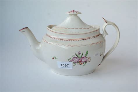 Antique Newhall pottery teapot,