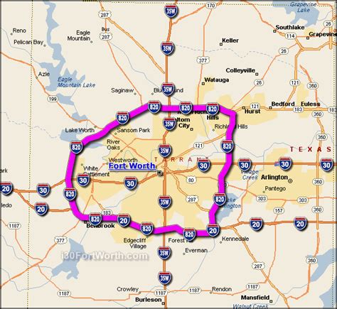 Dallas Fort Worth Map - ToursMaps.com