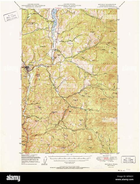 Map of republic washington hi-res stock photography and images - Alamy