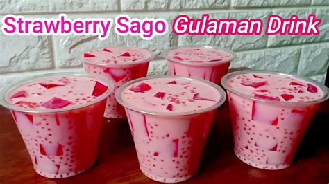 Strawberry Sago't Gulaman Drink l Samalamig Sago at Gulaman l Summer Drinks - YouTube