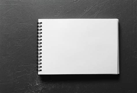 Plain White Drawing Book - White Blank Pages Sketch Book On Wood Table ...