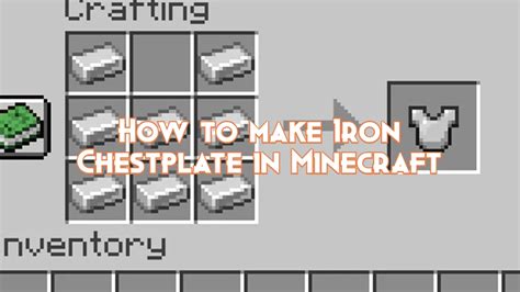 How to make Iron Chestplate in Minecraft - Pillar Of Gaming