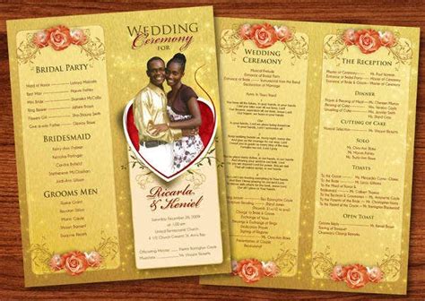 8+ Wedding Event Program Templates - PSD, Vector EPS, AI Illustrator ...