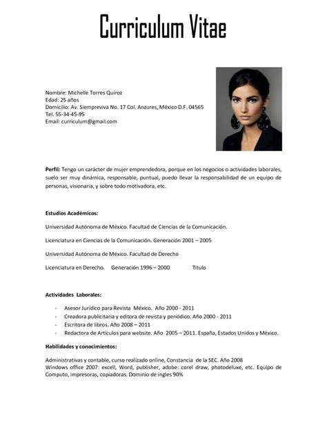 Imagenes De Como Hacer Un Curriculum Vitae | Ejemplos de curriculum vitae, Hacer curriculum ...