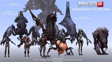 Mass Effect Ships and Alien Concept Art