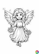Engel 28 coloring Pages For Kids  Ausmalen Ausmalbilder Kinder sketch template