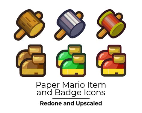 Paper Mario Item and Badge Icons Redone by LadyLuck